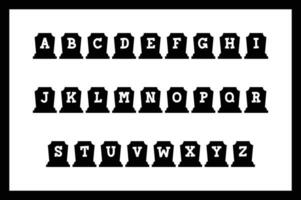 Versatile Collection of Tombstone Alphabet Letters for Various Uses vector