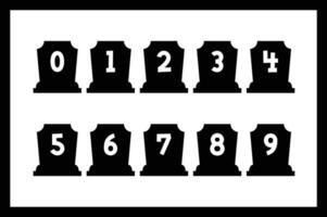 Versatile Collection of Tombstone Numbers for Various Uses vector