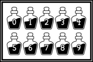 Versatile Collection of Potion Numbers for Various Uses vector