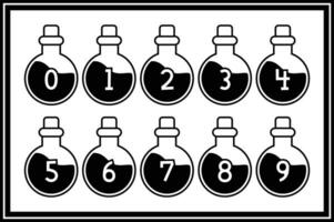 Versatile Collection of Potion Numbers for Various Uses vector