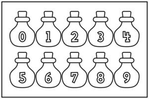 Versatile Collection of Potion Numbers for Various Uses vector