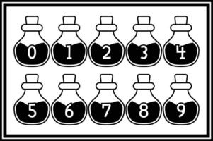 Versatile Collection of Potion Numbers for Various Uses vector