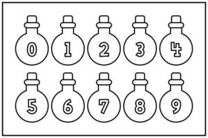 Versatile Collection of Potion Numbers for Various Uses vector