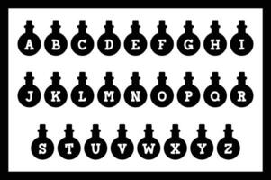 Versatile Collection of Potion Alphabet Letters for Various Uses vector