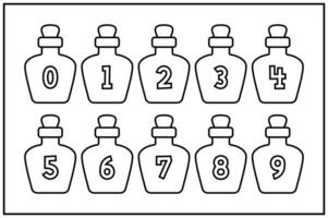 Versatile Collection of Potion Numbers for Various Uses vector