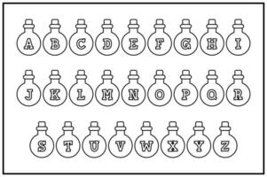 Versatile Collection of Potion Alphabet Letters for Various Uses vector