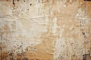 Old paper texture. Grunge background with space for text or image Ai Generated photo