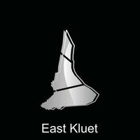 Map City of East Kluet, World Map International vector template with outline graphic sketch style on white background