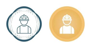 icono de vector de trabajador de construcción