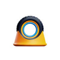 tire 3d rendering icon illustration png