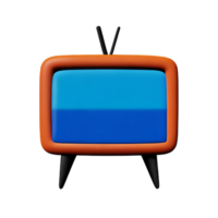 televisie 3d renderen icoon illustratie png