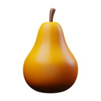 pear 3d rendering icon illustration png