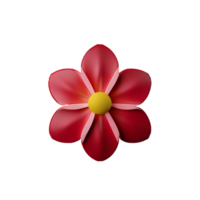 hibiscus 3d le rendu icône illustration png