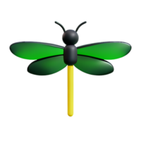 dragonfly 3d rendering icon illustration png