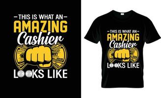 this is what an amazing cashier looks like colorful Graphic T-Shirt,t-shirt print mockup vector
