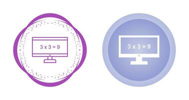 matemáticas en icono de vector de computadora