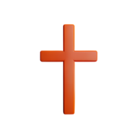 christian cross 3d rendering icon illustration png