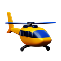 hélicoptère 3d le rendu icône illustration png