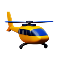 helicóptero 3d representación icono ilustración png