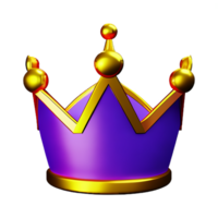 reina corona 3d representación icono ilustración png