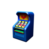 slot machine 3d rendering icon illustration png
