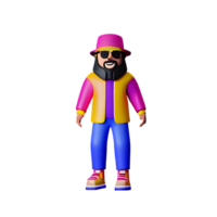 hippie 3d renderen icoon illustratie png