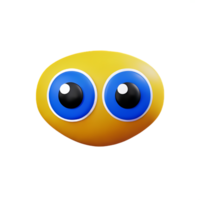 cartoon eyes 3d rendering icon illustration png