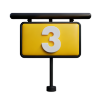 billboard 3d rendering icon illustration png