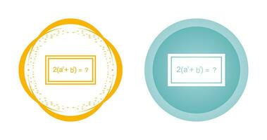 icono de vector de fórmula de solución