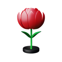 peony 3d rendering icon illustration png
