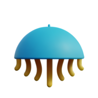 jellyfish 3d rendering icon illustration png