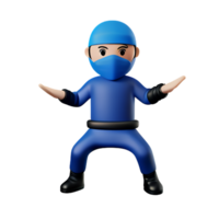 ninja 3d tolkning ikon illustration png