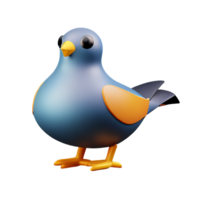 pigeon 3d rendering icon illustration png