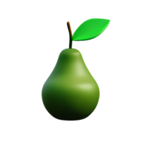 pear 3d rendering icon illustration png