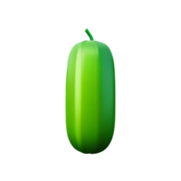 Pepino 3d representación icono ilustración png