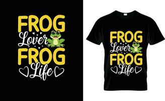 Frog Lover Frog life colorful Graphic T-Shirt,t-shirt print mockup vector