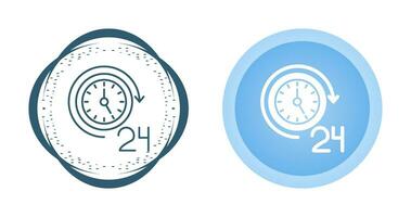 24 Hours Vector Icon