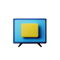 television 3d rendering icon illustration png