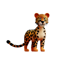 leopardo 3d Renderização ícone ilustração png