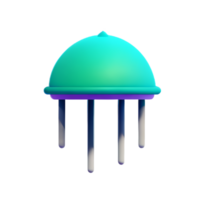 jellyfish 3d rendering icon illustration png