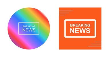 Breaking News on TV Vector Icon