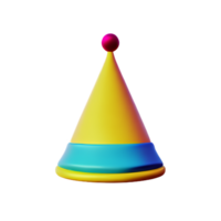 party hat 3d rendering icon illustration png