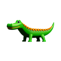 crocodilo 3d Renderização ícone ilustração png