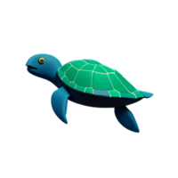 mer tortue 3d le rendu icône illustration png