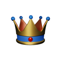 reina corona 3d representación icono ilustración png