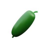 pepino 3d Renderização ícone ilustração png