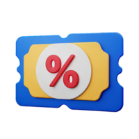 Coupon 3d Rendern Symbol Illustration png