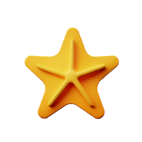 estrella de mar 3d representación icono ilustración png