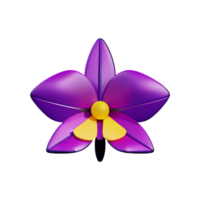 orquídea 3d Renderização ícone ilustração png