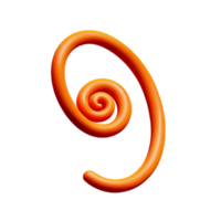 spiral 3d rendering icon illustration png